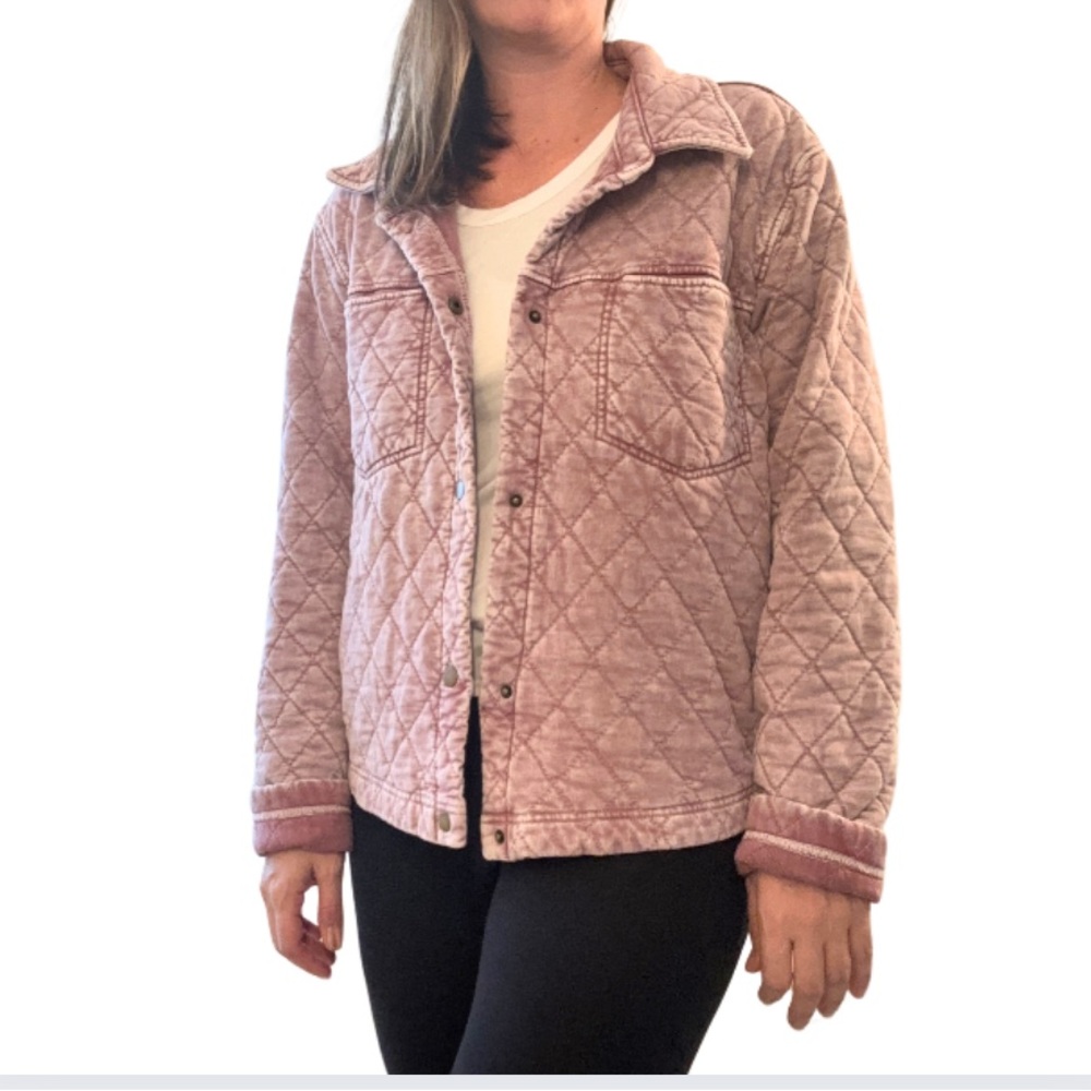 Jane And Delancy Quilted Pink Jacket - - Picture 3 of 7